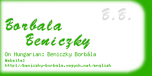 borbala beniczky business card